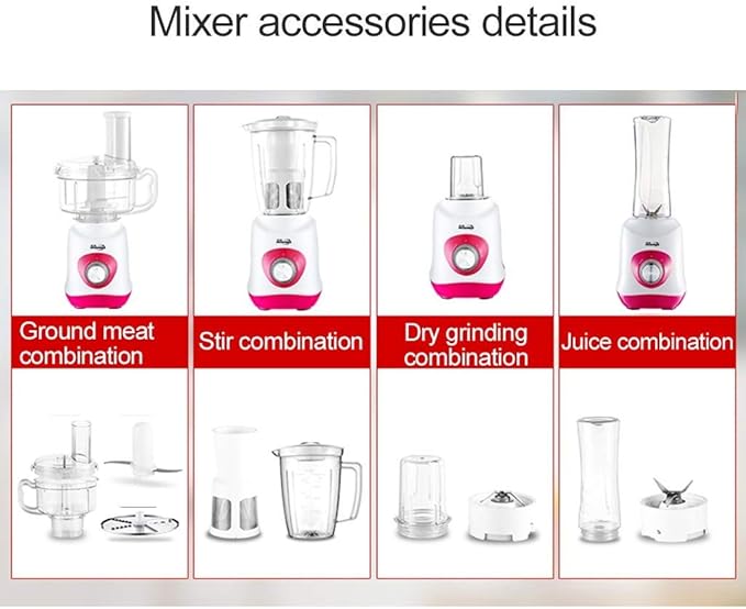 Blender to Make Smoothies juicer 3 in 1 Blender Grinder and Meat 250 W 1.5 L Shake jug with Bowl of 28 oz. Grinder 20 oz Without BPA Travel Bottles
