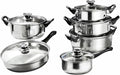 JSEIAJB 12-piece Pot Set Bakelite Detachable Handle Pot Set Kitchen Daily Cooking Kitchen Pot Set Stockpot Set