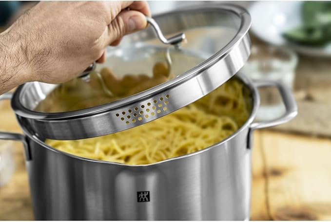 ZWILLING TrueFlow 5-Piece Saucepan Set with Pouring Function Suitable for Induction Uncoated Stainless Steel Silver