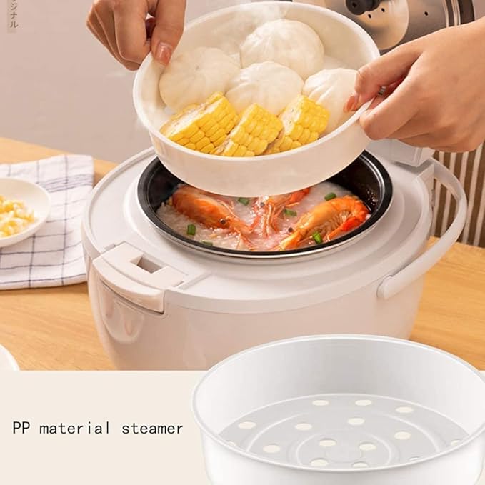 Rice Cooker Household 2L-400W 8 Function Menus 24-hour Appointment Smart Insulation With Steamer Suitable For 1-3 People (A) (A)