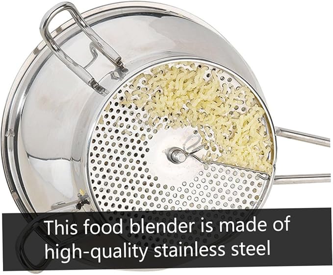 Stainless Steel Food Blender for Vegetables and Fruits Multi-functional Cooking Tool for Home and Kitchen with Comfortable Grip and Professional Design