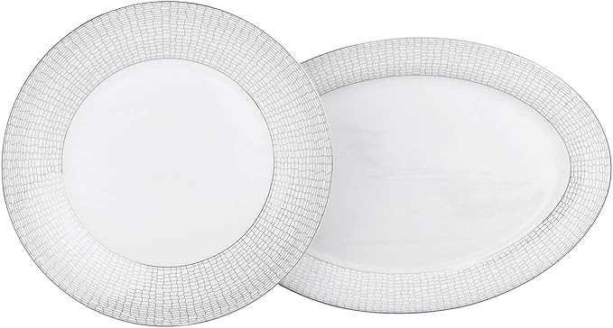 Euro Porcelain 57-pc Banquet Dinnerware Set Luxury China Tableware Service for 8 (1330P) 6664-20