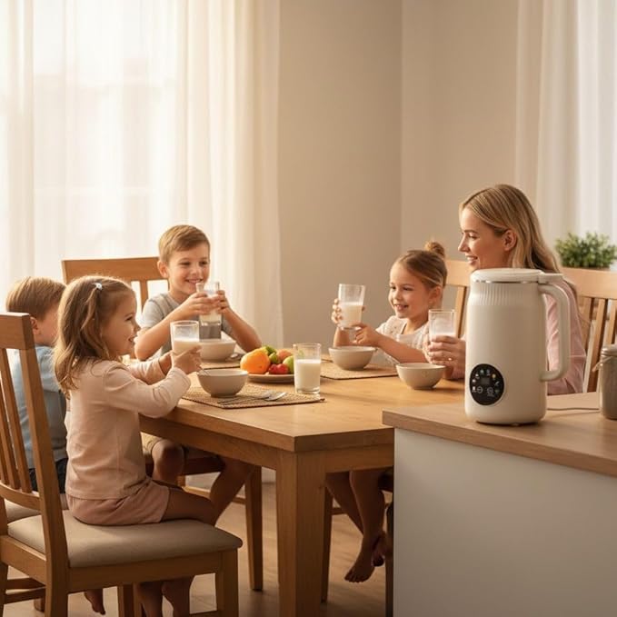 Soy Milk Maker Nut Milk Maker Blender 1.2L Homemade Soy Almond Oat Coconut Plant Based and Non Dairy Beverages Automatic Soybean Machine With Delay Start/Keep Warm/Boil Water Cream