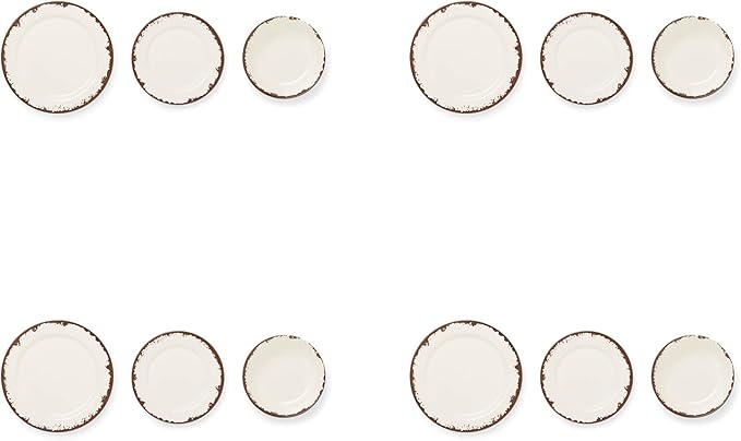 Fox Run Melamine Dinnerware Set Ivory 10