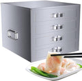 Roll Steamer Rice Noodle Rolls Machine 53x53x43cm Stainless Steel Chinese Changfen Steamer 4-Layer Cantonese Household Cuisine CookwareN