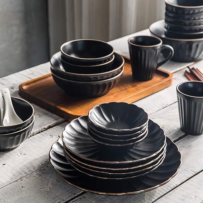 Dinnerware Set Dinnerware Sets 45 Pieces Petal Design Matte Porcelain Dinnerware Set | Cereals Bowl &amp Cup &amp Plate For Wedding Gifts And Family Party