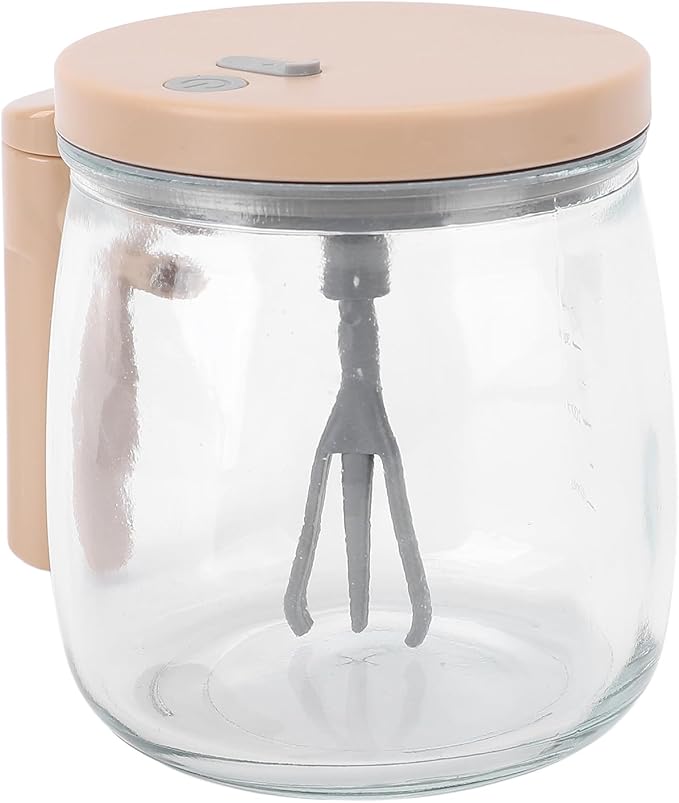 Electric Self Stirring Mug 400ml Lightweight Glass Automatic Stirring Coffee Mug Self Mixing with Removable Rod and Lid Handle for Home Office Use