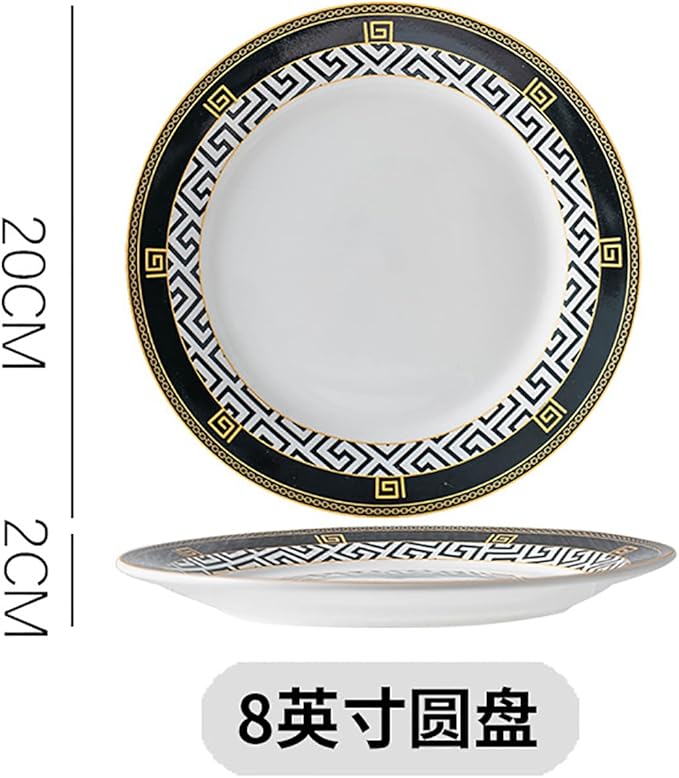bone china dinnerware set tableware set cups and plates sets for kitchen dinner plate set 24-piece dish set for 6 round plates round plates dinnerware sets