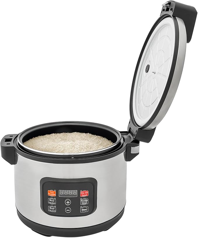 Rice Cooker 1850W Electric Rice Cooker 13L/13.74Qt Multi-Cooker with Rice Spatula &amp Measuring Cup Commercial Mini Rice Cooker for 10-20 People Non-Stick Inner Pot &amp Keep Warm 70 ℃/ 158 ℉