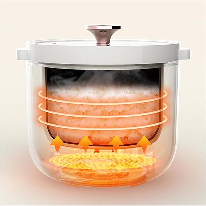 Mini Rice Cooker Commercial Rice Cooker 1.6L Rice Cooker - For 1-4 People - Cooks 15-20 Minutes - Non Stick Coating