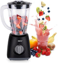 alpina Blender 1.5L Liquidifier 400 W Blender Jug with Turbo Function Plastic Blender Stainless Steel Blades Black