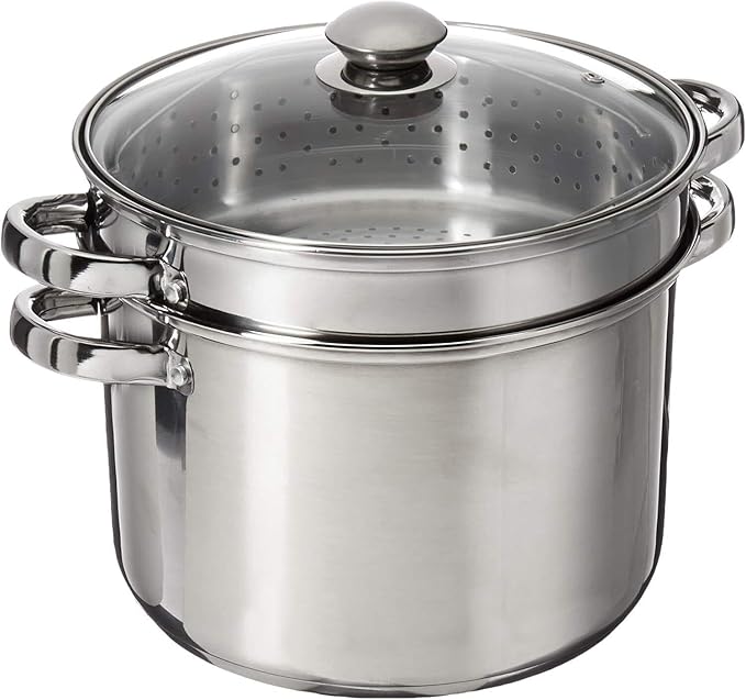 For 8 Quart Stainless Steel 4 Piece Multi-Cookware Set With Encapsulated Base
