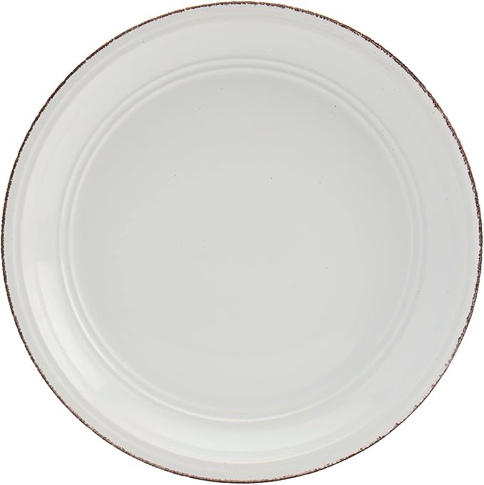 Unknown1 Tabletops Gallery 12pc White Farmhouse Dinnerware Set Solid Round Ceramic 12 Piece Microwave Safe