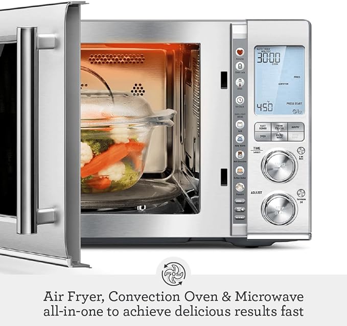 Breville BMO870BSS Combi Wave 3-in-1 Microwave Air Fryer and Convection Oven Brushed Stainless Steel