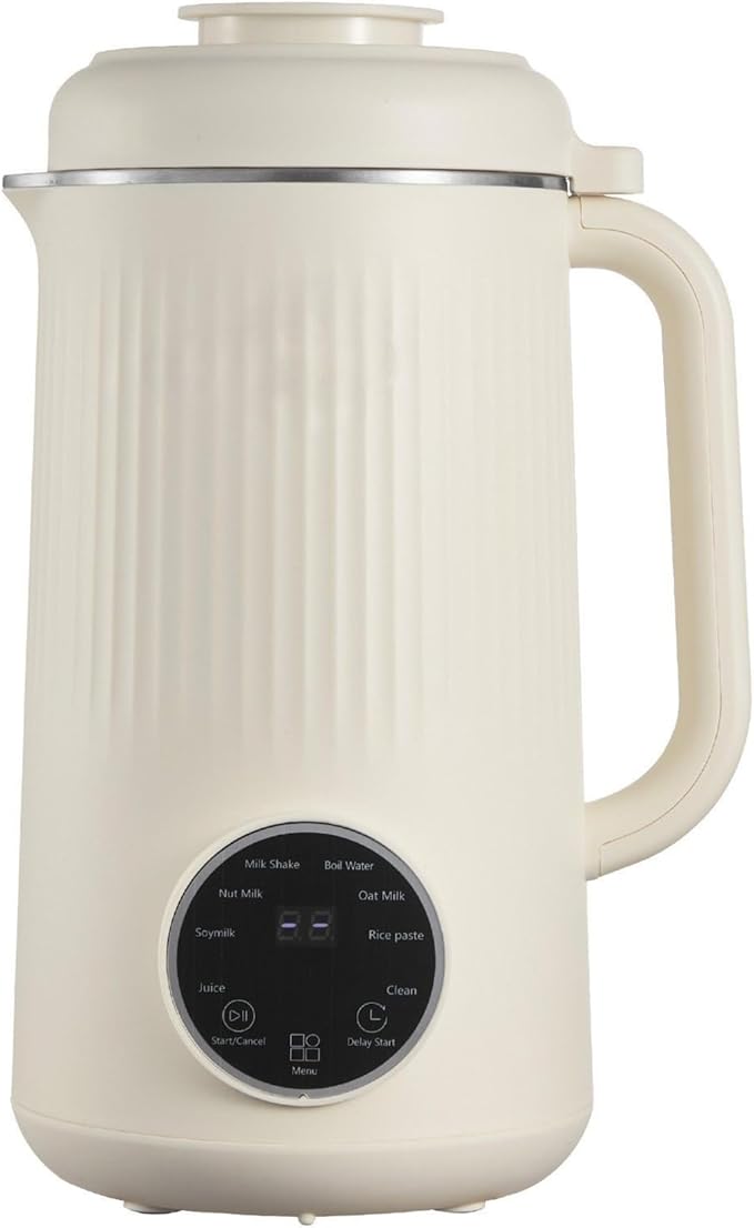 8-in-1 Nut Milk Maker 41 oz 304 Stainless Steel Soy Milk Machine with 10-Blade System Self-Cleaning Oat &amp Nut Beverage Maker with Delay Timer Quiet Operation Hot Water &amp Keep-Warm Function