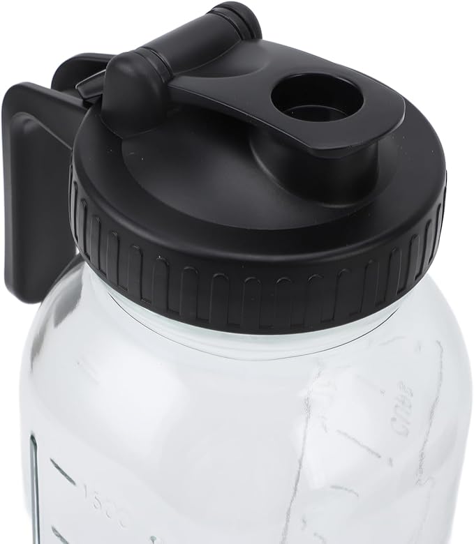Fdit Cold Brew Coffee Maker Glass Pitcher with Stainless Steel Filter and Leakproof Spout Lid Iced Coffee Jar for Home Office Overnight Brewing Easy Pouring (2000ml)