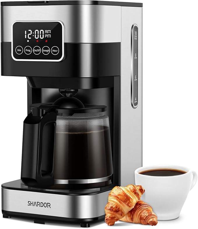 SHARDOR Professional Conical Burr Coffee Grinder 10-Cup Programmable Coffee Maker