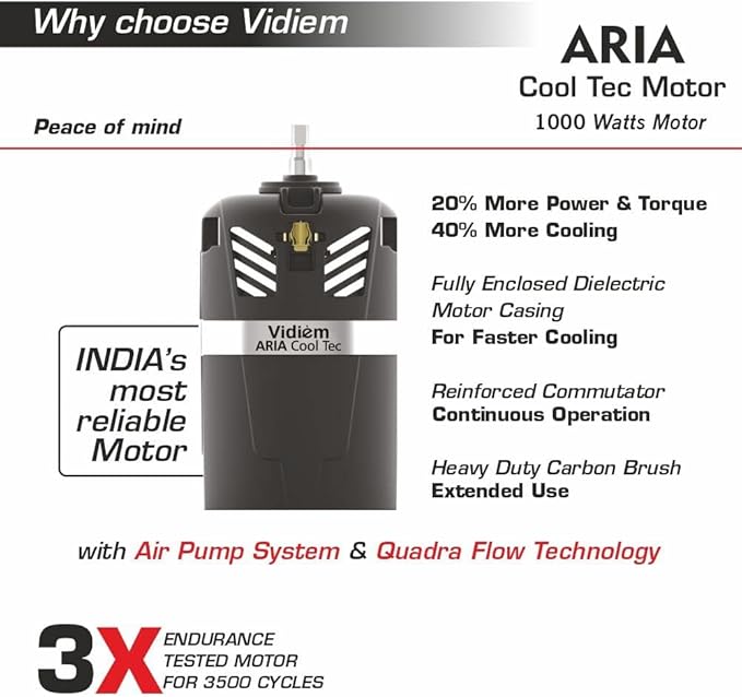 VIDIEM METALLICA STEEL 750W / 110V Free Service Kit included - INDIAN MIXER GRINDER USA