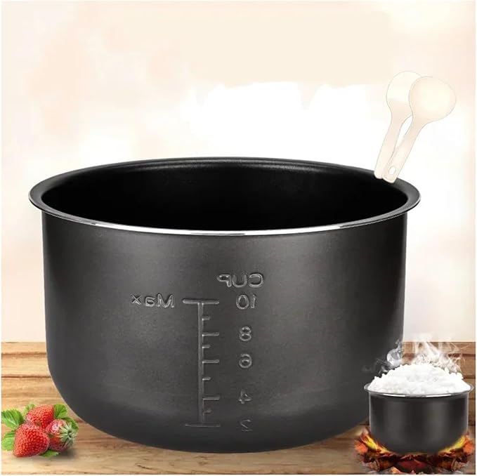 4L Electric Rice Cooker Inner Pot Non-Stick Rice Pot Gall Black Crystal Inner Accessories Cooker Parts Compatible for Midea