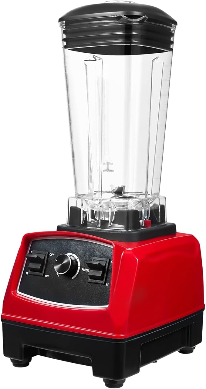 Commercial Grade Blender Mixer Heavy Duty Juicer Blender Juice Mixers 2L (Red)
