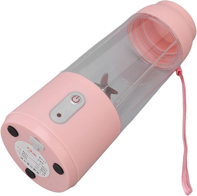 300ML Cup Blender Portable Blender Cup USB Charging Wireless Electric Blender Mini Personal Blender with Stainless Steel Blad for Mixing for Travel(Coral)
