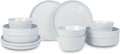 Stone Lain Celina Stoneware 12-Piece Dinnerware Set Dinner and Pasta Bowls White