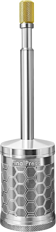 FinalPress Portable Coffee &amp Tea Maker V3 with Bottom Lid for Easy Cleanup | Stainless Steel Micro French Press | Ideal for Travel Home and Camping | Original &amp Patented