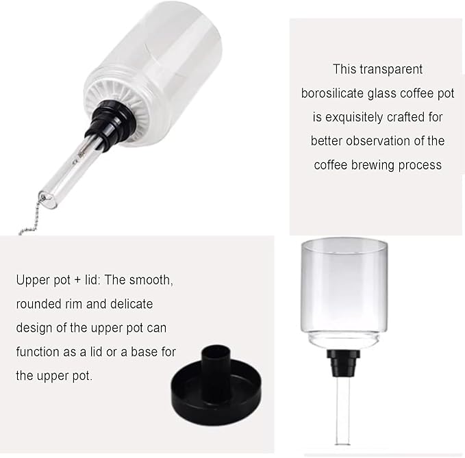 Electric Siphon Coffee Maker Coffee Brewer Extraction Machine with Heating Furnace 350ml Capacity for Home Camping