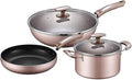 Non-Stick Pot and Pan SetKitchen Cookware SetStir-Fry PansFrying Pan and Saucepan Set with Lids3-Piece Set Variety Pack