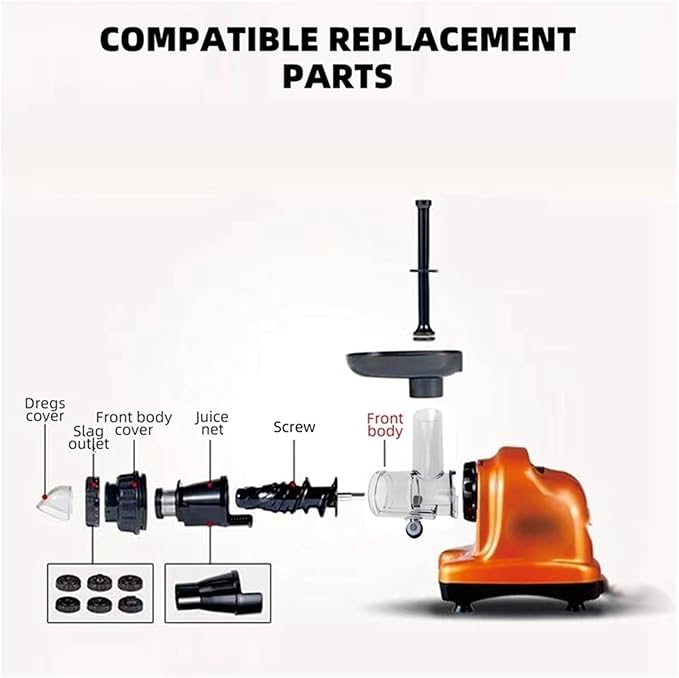 Juice Attachment Compatible for Omega Juicer Large Diameter Slow Speed with Leak Proof Nozzle Cover 8006 8003 8051