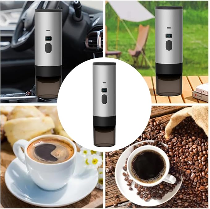Portable Coffee Maker Espresso Machine Travel Espresso Maker USB-C ChargingHeating Pump Press Coffee Maker Electric Capsule Coffee Machine for RVCar Hiking Camping Office