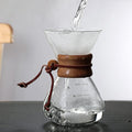 Glass Coffee Carafe Mini Coffee Maker Coffee Brewer 800ml Double Layer Filter Glass Coffee Pot for Cafe