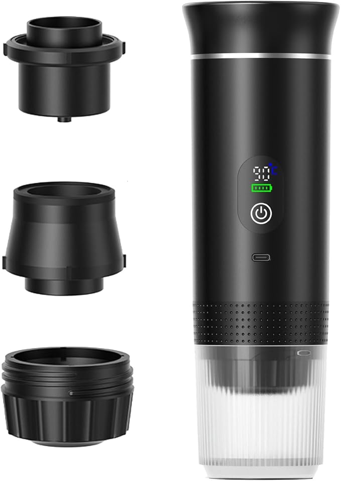 Fast Heating Cordless Coffee Machine 7500mAh Water Tanks USB Charging Suitable for Espresso Cappuccino Outdoor Home Use Digital Coffee Machine