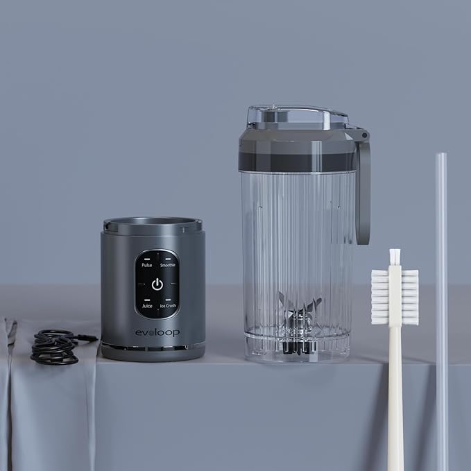 Personal Blender Portable Blender for-Smoothies and Shakes Ice crush Juice Pulse 4 Programs Cordless USB-C Rechargeable 18 oz removable Vessel Lids and Straws BPA Free Dishwasher Safe