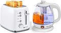 Aigostar Retro 2 Slice Toaster and Taylor Swoden Electric Kettle with Tea Infuser 1L Small Electric Tea Kettle with Keep Warm