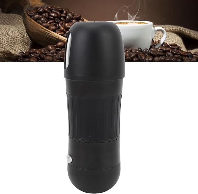 Zunate Portable Espresso Maker Compact Travel Coffee Maker Mini for Camping &amp Hiking - Compatible with Capsules Ground Coffee