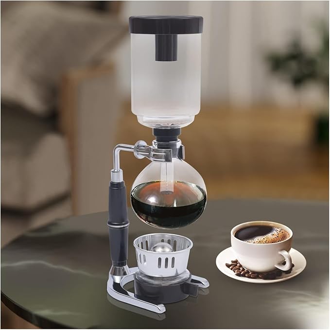 Glass Siphon Coffee MakerBorosilicate Syphon Pot for Home Coffee Shop Bar Tabletop Brewer