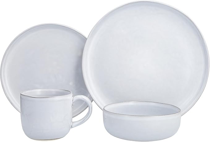 Nosse with Fortessa Svelte Stoneware 16 Piece Dinnerware Set Service for 4 Stone