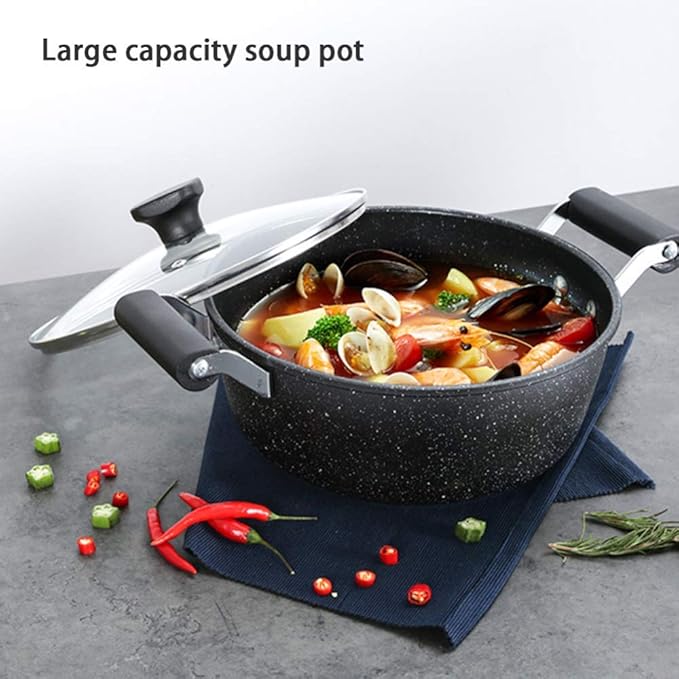 3-Piece SetSaucepans SetsNon-Stick Pan with Tempered Glass Lid Comfortable HandleSuitable for Gas and Induction CookerEasy to Clean Wok Non Stick