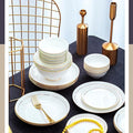Special Restaurant Dinnerware Set Party Dinner Set 36Pcs Ceramic Dinnerware Set Bone China Tableware Dishes Plates Ceramic Combination Dinner Service SetRoundRound