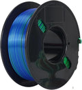 3D Printer Filament Safety Plastic Filament 200g Tri-Color Silk Rainbow PLA Filament 1.75mm Accuracy+/-0.02mm 3DPrinter Filament(Blue Green Orange)