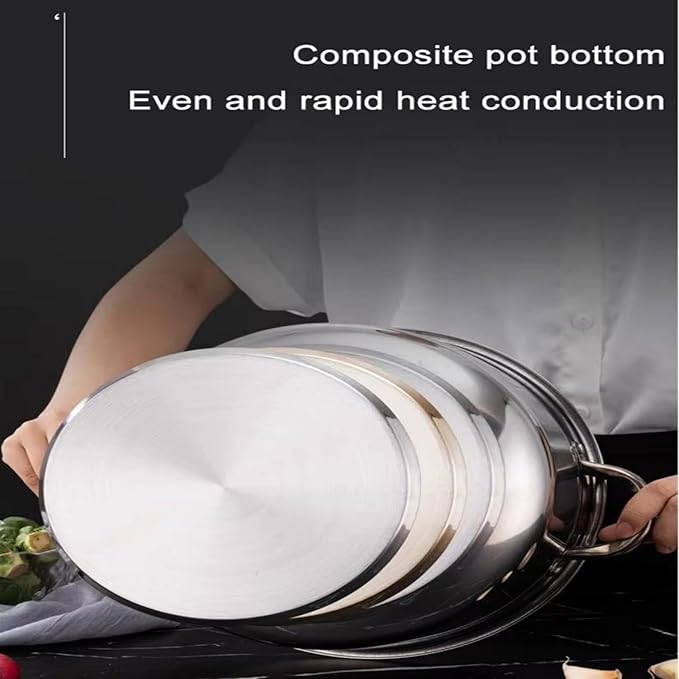 Stainless Steel Cookware Set 15 Piece with Lids Pots and Pans Kitchen Collection