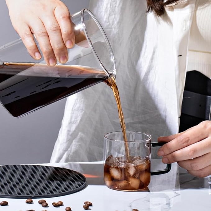 Ice Cold Brew Coffee Maker 600ml/20oz Borosilicate Glass Dripper Iced Coffee Brewer with Adjustable Water Flow