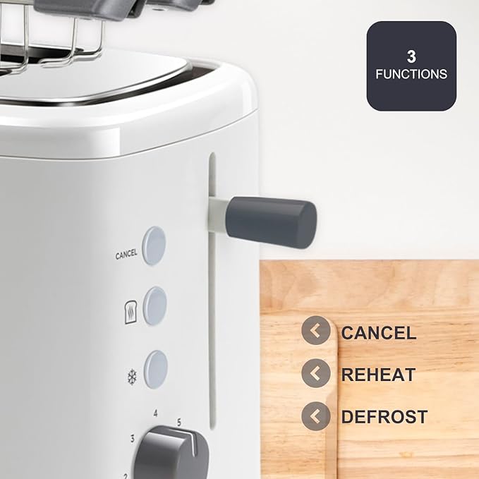 Black+Decker BXTOA820E - Toaster 820 W. 2 wide slots 7 grid levels System with removable pliers. Functions: Stop heat and defrost. Tray to collect crumbs. Non-slip feet.