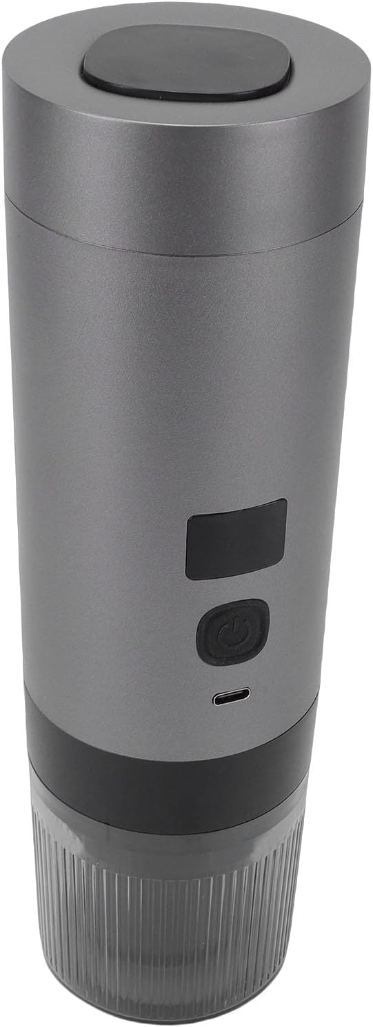 Zerodis Portable Coffee Machine Coffee Machines Maker with Spoon 200ml Fast Heating Temp Digital Display Fine Mesh Filter Cold Hot Extraction for Camping Office Portable