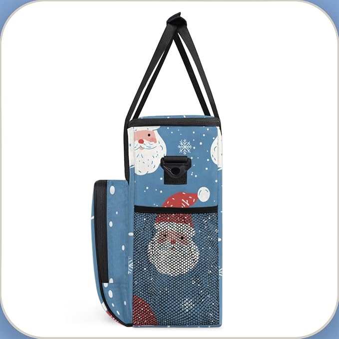 Mystical Santa Claus Coffee Maker Carrying Bag Christmas Santa Claus Travel Storage Bag Compatible with K-Mini or K-Mini Plus Single Serve Coffee Brewer Carrying Case with Pockets &amp Shoulder Str