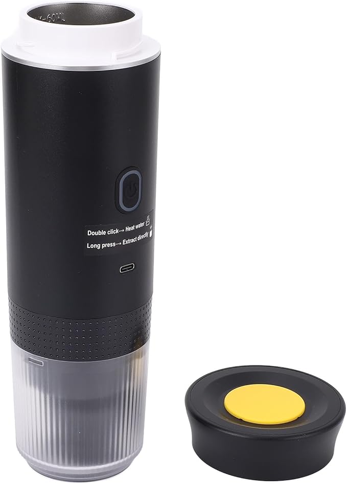 Dpofirs Portable Coffee Machine for NES Capsules DG Capsules Coffee Powder 15 Bar Mini Coffee Maker Self Heating 7500mAh for Camping Travel RV Hiking