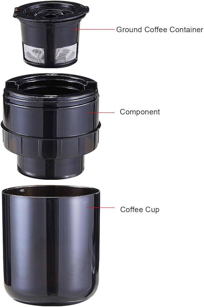 Portable Coffee Maker USB Rechargeable Cordless Coffee Machine Built in 1200mAh Battery Self Heating Maker for RV Camping Hiking Compatible with Ground &amp Capsule