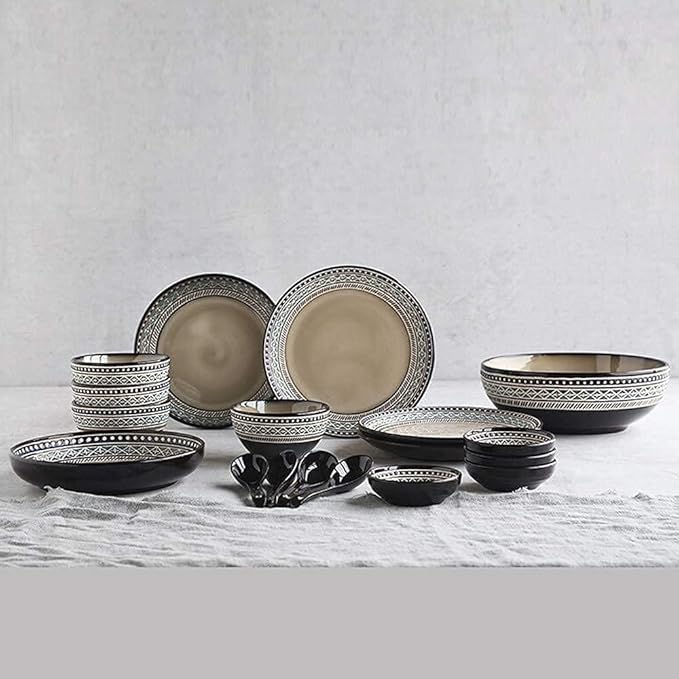 Dinnerware Set Luxury Family Dinner Service Set Dinnerware Sets Porcelain Dish Sets Including Bowl Set/Dessert Plates/Soup Plates/Dinner Plates/SaucersPlate*2