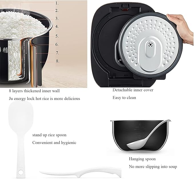 Rice Cooker Household Multi-Function Rice Cooker 8-Layer Thicken Non-Stick Liner24H Reservation and Heat Preservation